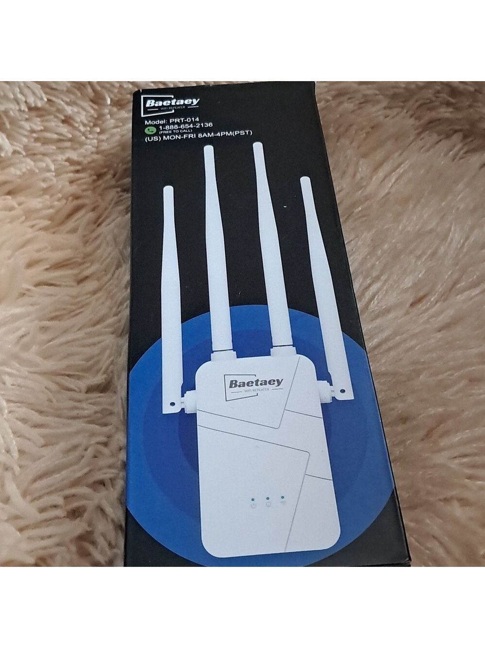 Baetaey  Black WiFi Range Extender with Antennas